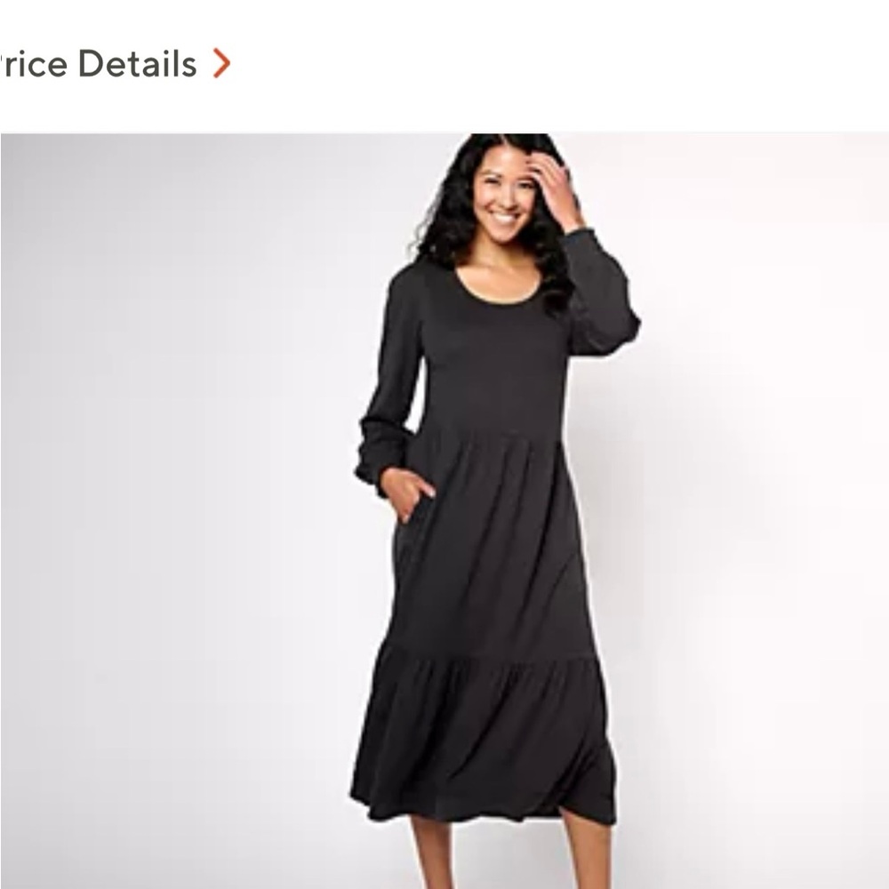 Canyon Retreat Black Long Sleeve Dress